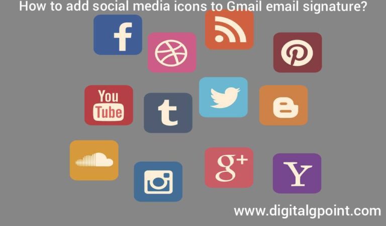 How to add social media icons to Gmail email signature